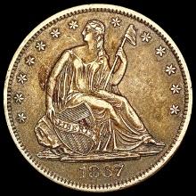 1867-S Seated Liberty Half Dollar CLOSELY UNCIRCULATED