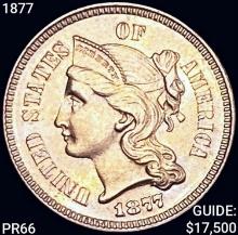 1877 Nickel Three Cent SUPERB GEM PROOF