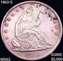 1863-S Seated Liberty Half Dollar CHOICE BU