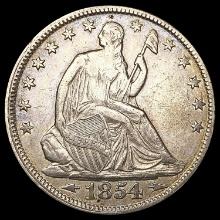 1854 Arws Seated Liberty Half Dollar CLOSELY UNCIRCULATED