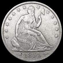 1854 Arws Seated Liberty Half Dollar CLOSELY UNCIRCULATED