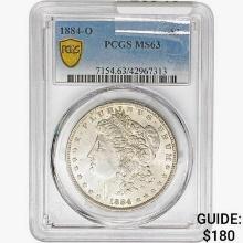 1884-O Morgan Silver Dollar PCGS MS63