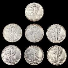 1941-1946 Walking Liberty Half Dollar Set [7 Coins] GEM BU