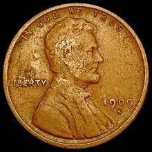 1909-S Wheat Cent LIGHTLY CIRCULATED