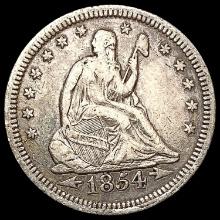 1854 Arrows Seated Liberty Quarter CLOSELY UNCIRCULATED