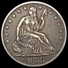 1858-O Seated Liberty Half Dollar CLOSELY UNCIRCULATED