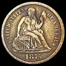 1875-S Seated Liberty Dime CLOSELY UNCIRCULATED