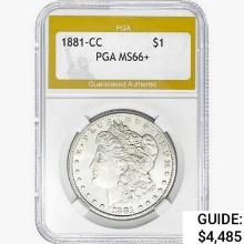 1881-CC Morgan Silver Dollar PGA MS66+