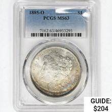1885-O Morgan Silver Dollar PCGS MS63