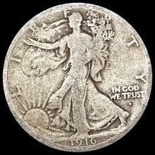 1916-S Walking Liberty Half Dollar NICELY CIRCULATED
