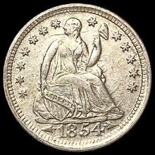 1854 Arrows Seated Liberty Half Dime CLOSELY UNCIRCULATED