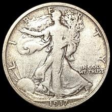 1917-D Walking Liberty Half Dollar LIGHTLY CIRCULATED