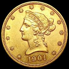 1901 $10 Gold Eagle CLOSELY UNCIRCULATED