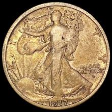 1917-D Walking Liberty Half Dollar NICELY CIRCULATED