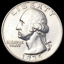 1936-D Washington Silver Quarter CHOICE AU