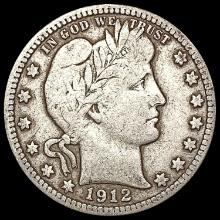 1912-S Barber Quarter LIGHTLY CIRCULATED