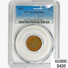1907 Indian Head Cent PCGS MS64 RB