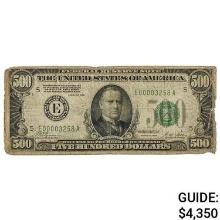 FR. 2200-E 1928 $500 FIVE HUNDRED DOLLARS GOLD ON DEMAND FRN FEDERAL RESERVE NOTE RICHMOND, VA