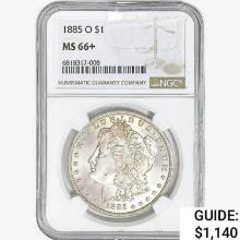 1885-O Morgan Silver Dollar NGC MS66+