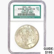 1923 Silver Peace Dollar NGC MS62