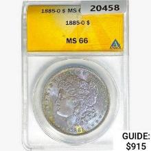1885-O Morgan Silver Dollar ANACS MS66