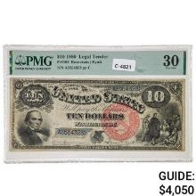 FR. 105 1880 $10 TEN DOLLARS JACKASS LEGAL TENDER UNITED STATES NOTE PMG VERY FINE-30