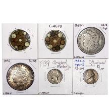 [6] 1878-1942 Varied US Coin & Token