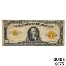 FR. 1173 1922 $10 TEN DOLLARS GOLD CERTIFICATE CURRENCY NOTE VERY FINE