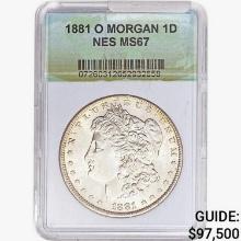1881-O Morgan Silver Dollar NES MS67