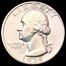 1936-D Washington Silver Quarter CLOSELY UNCIRCULATED