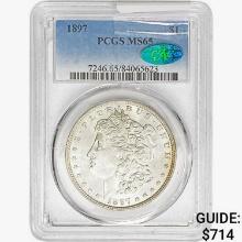 1897 CAC Morgan Silver Dollar PCGS MS65