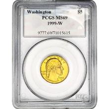 1999-W .2419oz. Gold Washington $5 PCGS MS69