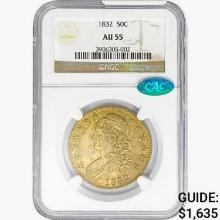 1832 CAC Capped Bust Half Dollar NGC AU55