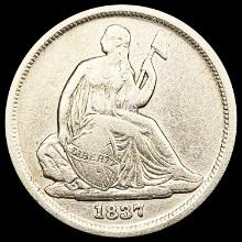 1837 No Stars Seated Liberty Dime LIGHTLY CIRCULATED