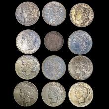 [12] Varied SILV Coinage [1876, [2] 1880-O, [2] 1883-S, [2] 1903, 1924, 1927, 1927-S, 1927-S, 1928-S