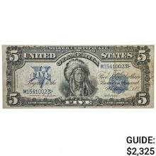 FR. 277 1899 $5 FIVE DOLLARS CHIEF SILVER CERTIFICATE CURRENCY NOTE VERY FINE