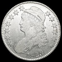 1823 Broken 3 Capped Bust Half Dollar NEARLY UNCIRCULATED