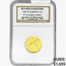 1987-W 0.3oz G$5 Constitution NGC PF70 ULTRA CAMEO
