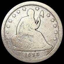 1838 Seated Liberty Quarter NICELY CIRCULATED