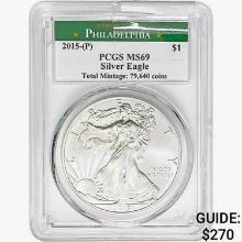2015-P Silver Eagle PCGS MS69