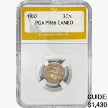 1882 Nickel Three Cent PGA PR66 Cameo