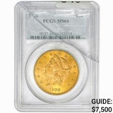 1900 $20 Gold Double Eagle PCGS MS64