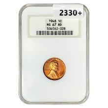 1948 Wheat Cent NGC MS67 RD