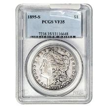1895-S Morgan Silver Dollar PCHS VF35