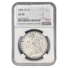 1893-CC Morgan Silver Dollar NGC XF45