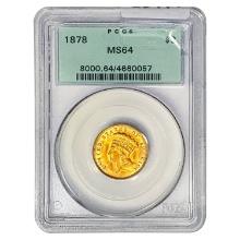 1878 $3 Gold Piece PCGS MS69