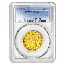 1868-S $10 Gold Eagle PCGS XF40