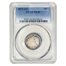 1875-CC Twenty Cent Piece PCGS XF45