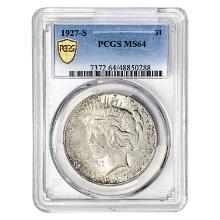 1927-S Silver Peace Dollar PCGS MS64