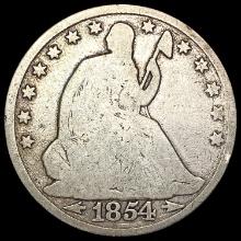 1854-O Arrows Seated Liberty Half Dollar NICELY CIRCULATED